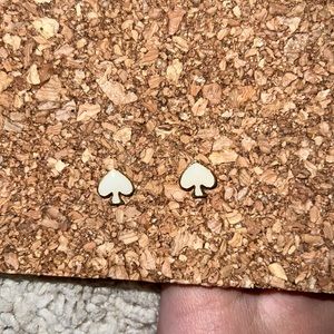 gold and cream kate spade post earrings